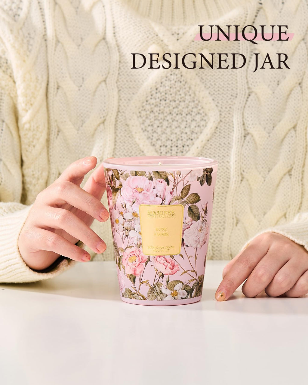 Large Soy Scented Candles, Non Toxic Natural Spring Candles 35oz 150 Hours Long Lasting Slow Burning