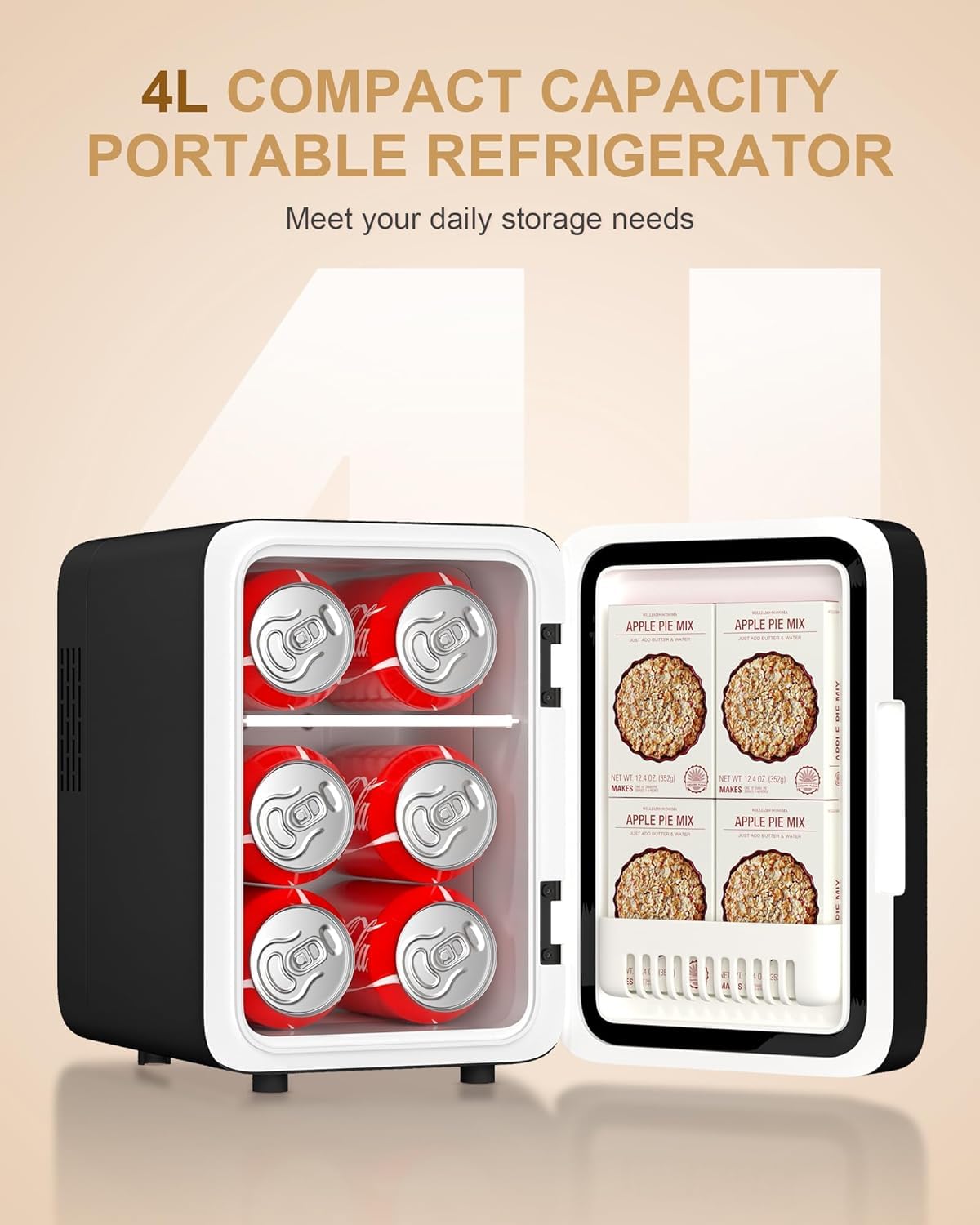 Skincare Fridge - Makeup Fridge for Refrigerating Skincare and Food, Mini Fridge Cooler and Warmer