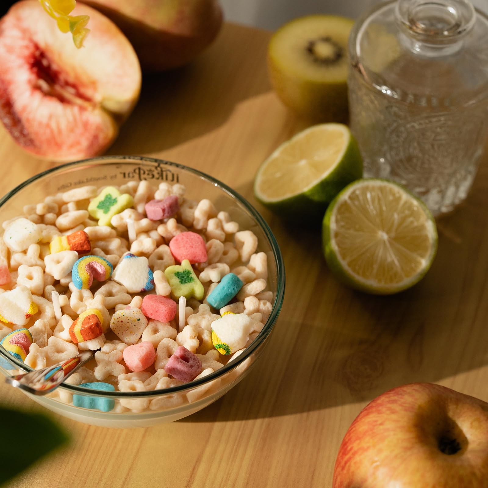 Cereal Bowl with Metal Spoon Scented Soy Candle