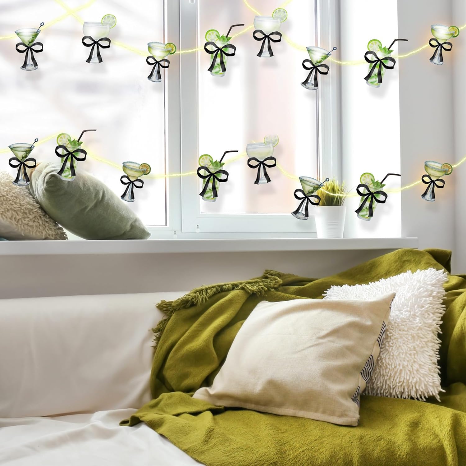 Coquette String Lights for Room Decor Party Decorations 20 LED 10 ft Battery Operate Hanging Garland Banners