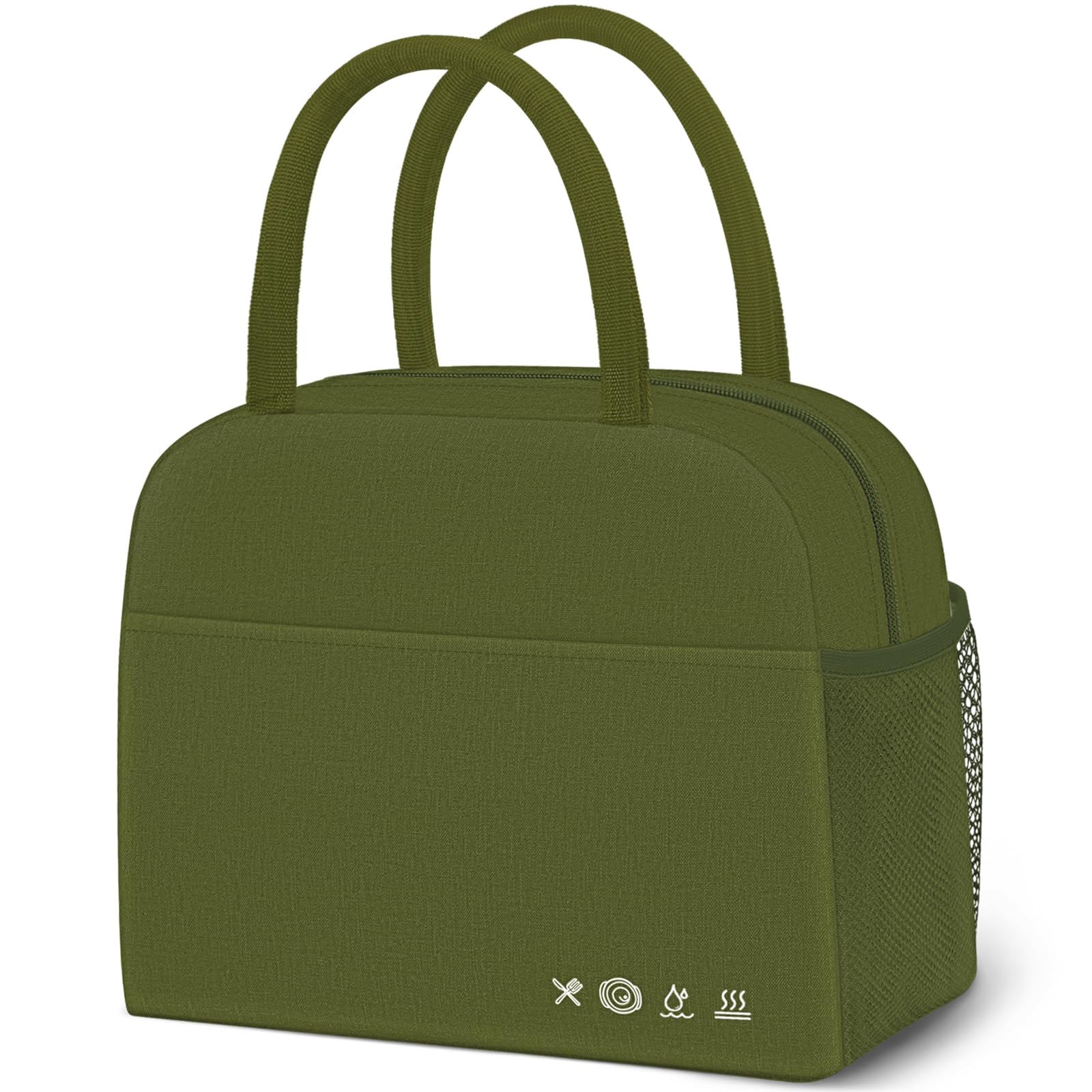 Reusable Insulated Lunch Tote Bag,Leakproof Food Handbags Case High Capacity