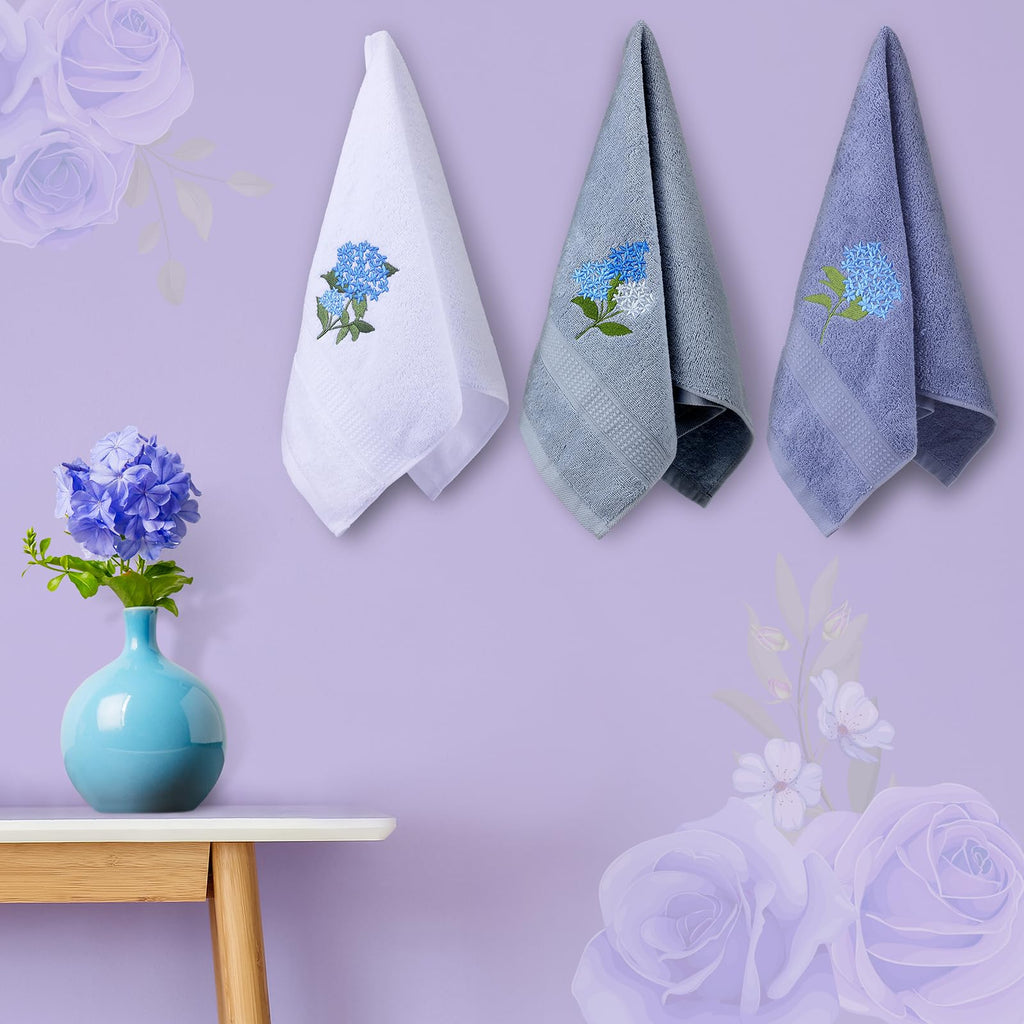 Rose Floral Hand Towels Farmhouse Pink Rose Bathroom Decor 14x29 Inch Embroidered Decorative Cute Summer Flowers Hand Towels Cotton Soft Absorbent Towels for Bathroom Kitchen