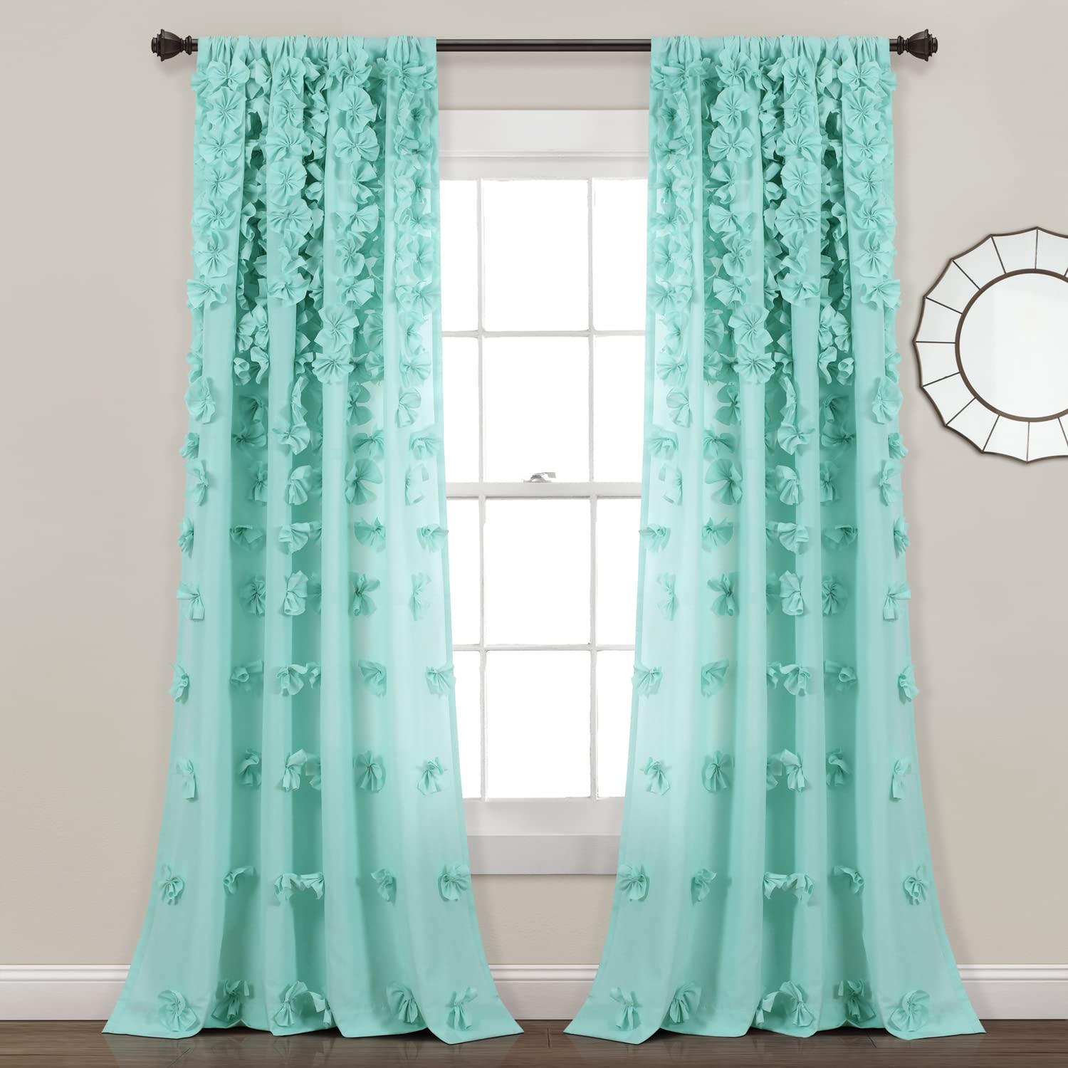 Charming Handmade Bow Details - Elegant Light Filtering Curtains
