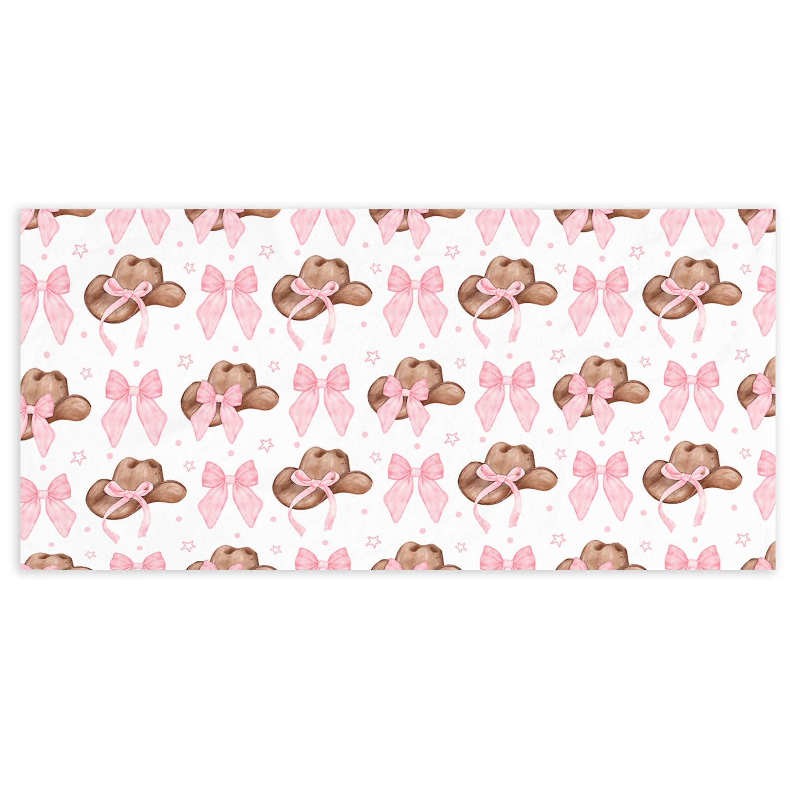 Coquette Girly Pink Bow Beach Towel - Microfiber Absorb Water Travel Towels 60x30 Inches for Bathroom Kitchen