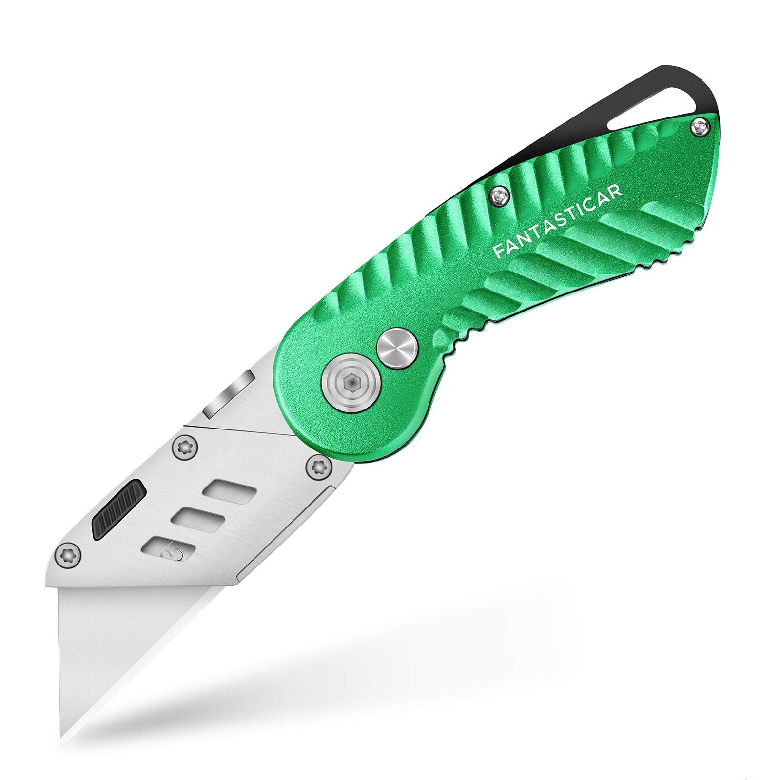 Folding Utility Knife, Cute Metal Box Cutter with Extra 5 Sharp Blades, Quick Blade Change, and Preminium Gift Packaging, for Cardboard Opener, Paper Cutter