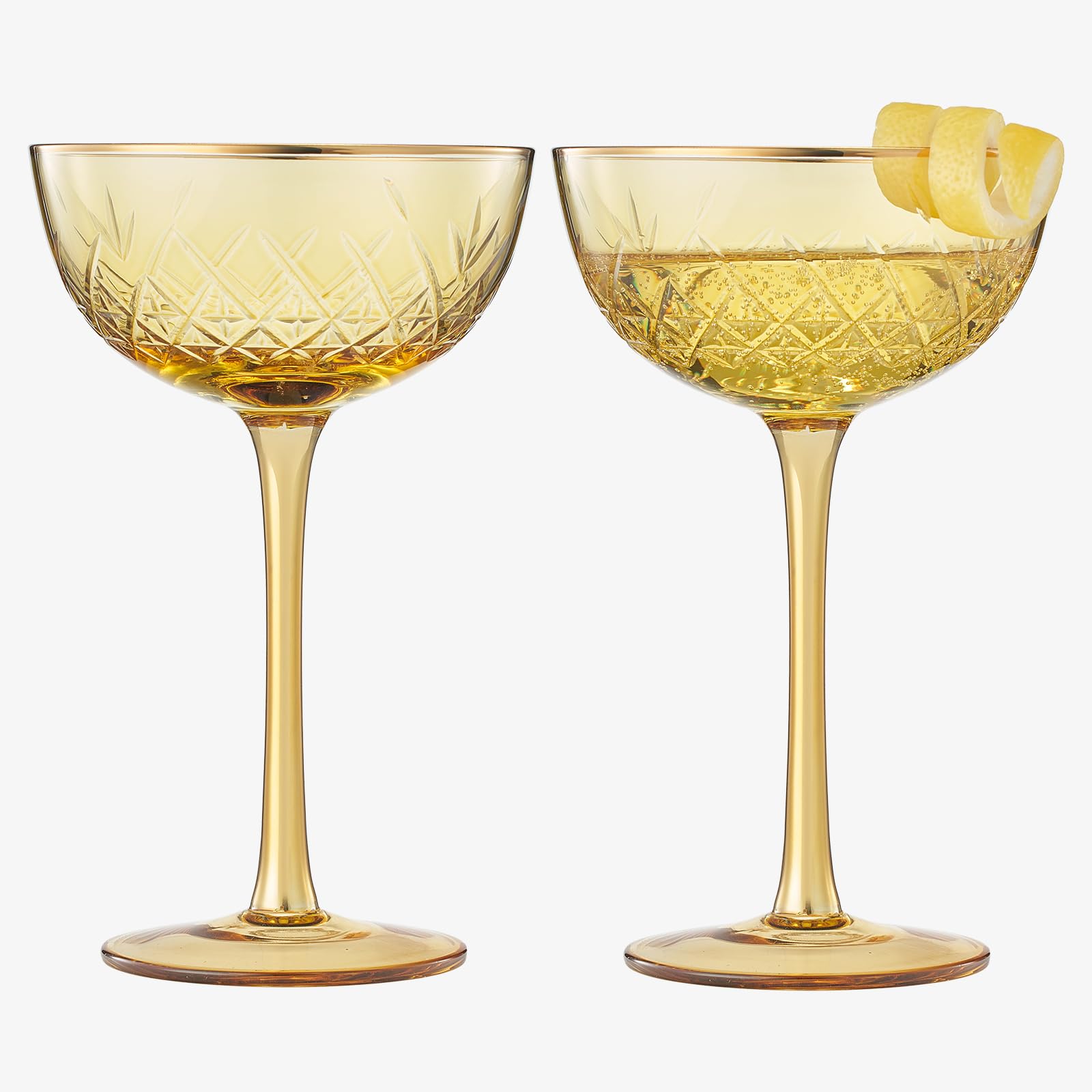 Vintage Art Deco Coupe for Champagne, Martini, Classic Cocktail Glassware