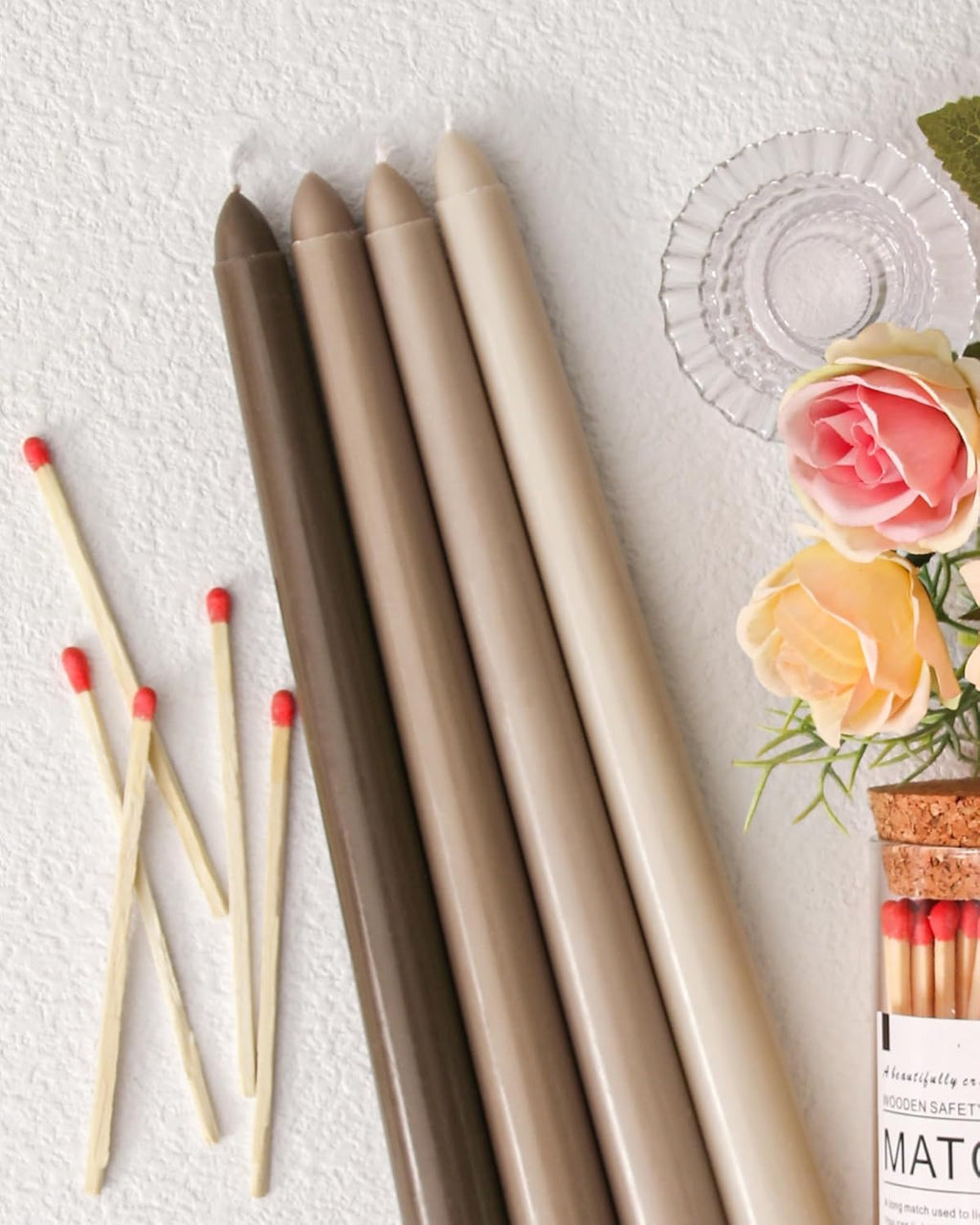 Taper Candles Unscented Smokeless Long Tall Tapered Candle for Candlesticks SticksHome Decor Dinner