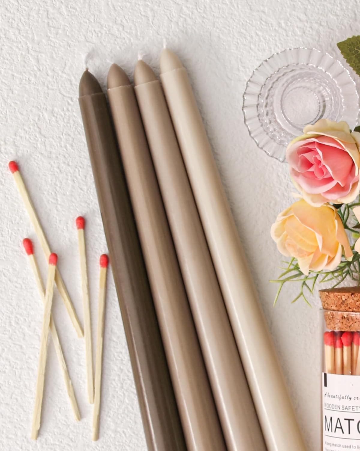 Taper Candles Unscented Smokeless Long Tall Tapered Candle for Candlesticks SticksHome Decor Dinner