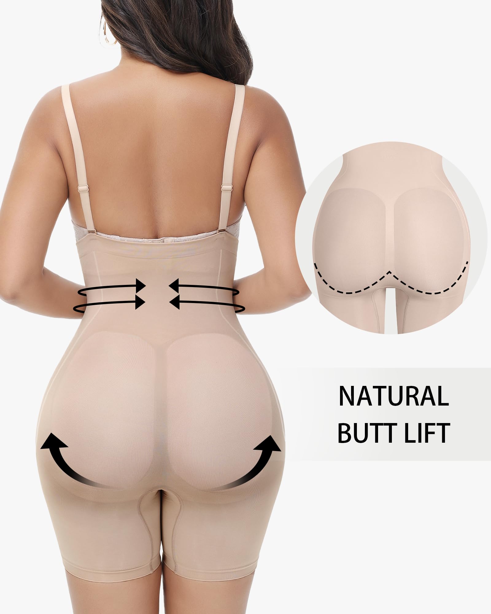 Seamless Tummy Control Shapewear for Women Butt Lifting Shorts High Waisted Panties Strapless Fajas Colombianas