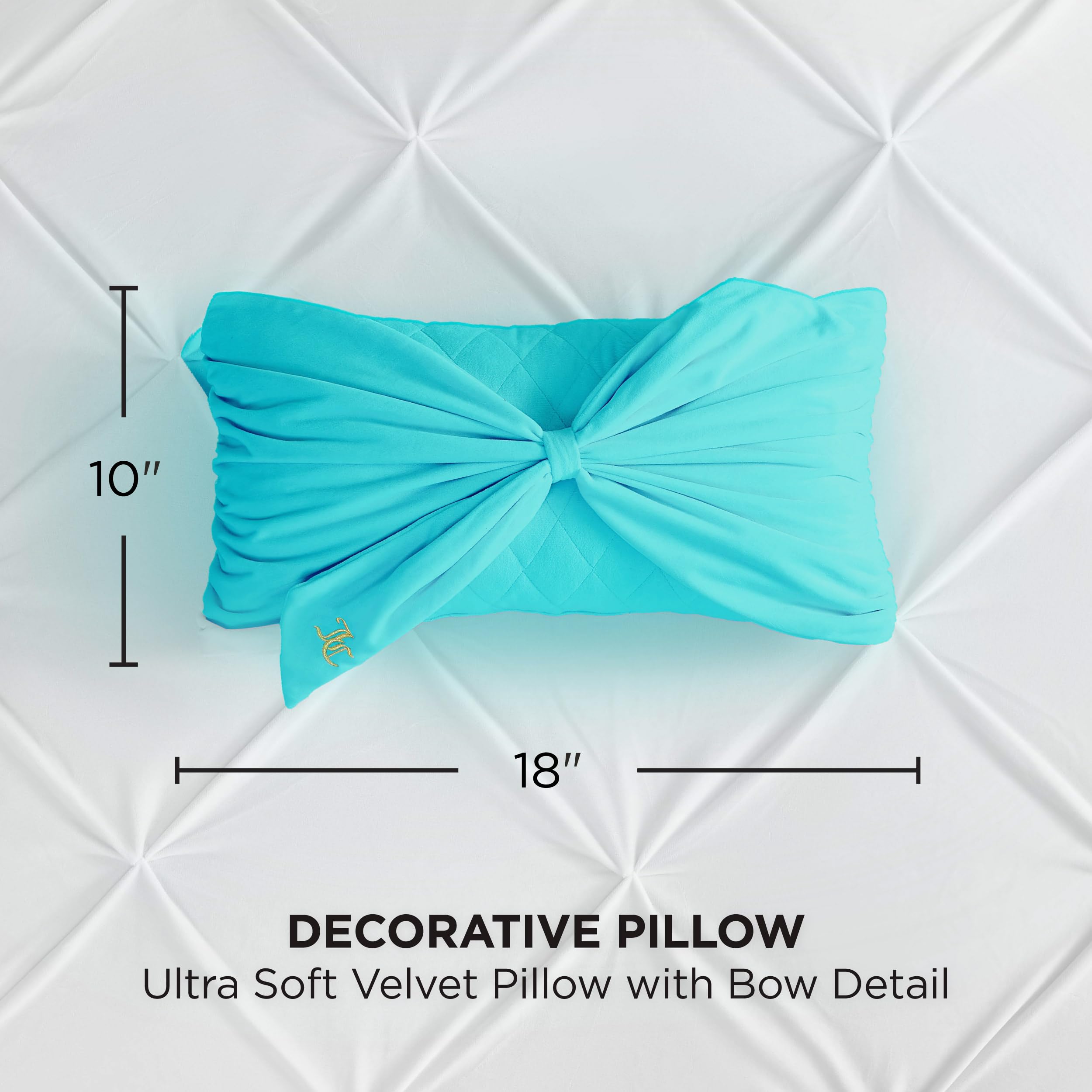 Juicy Couture Rectangle 1-Piece Living Room and Bedroom Décor, Decorative Accent, Premium Reversible Throw Pillow