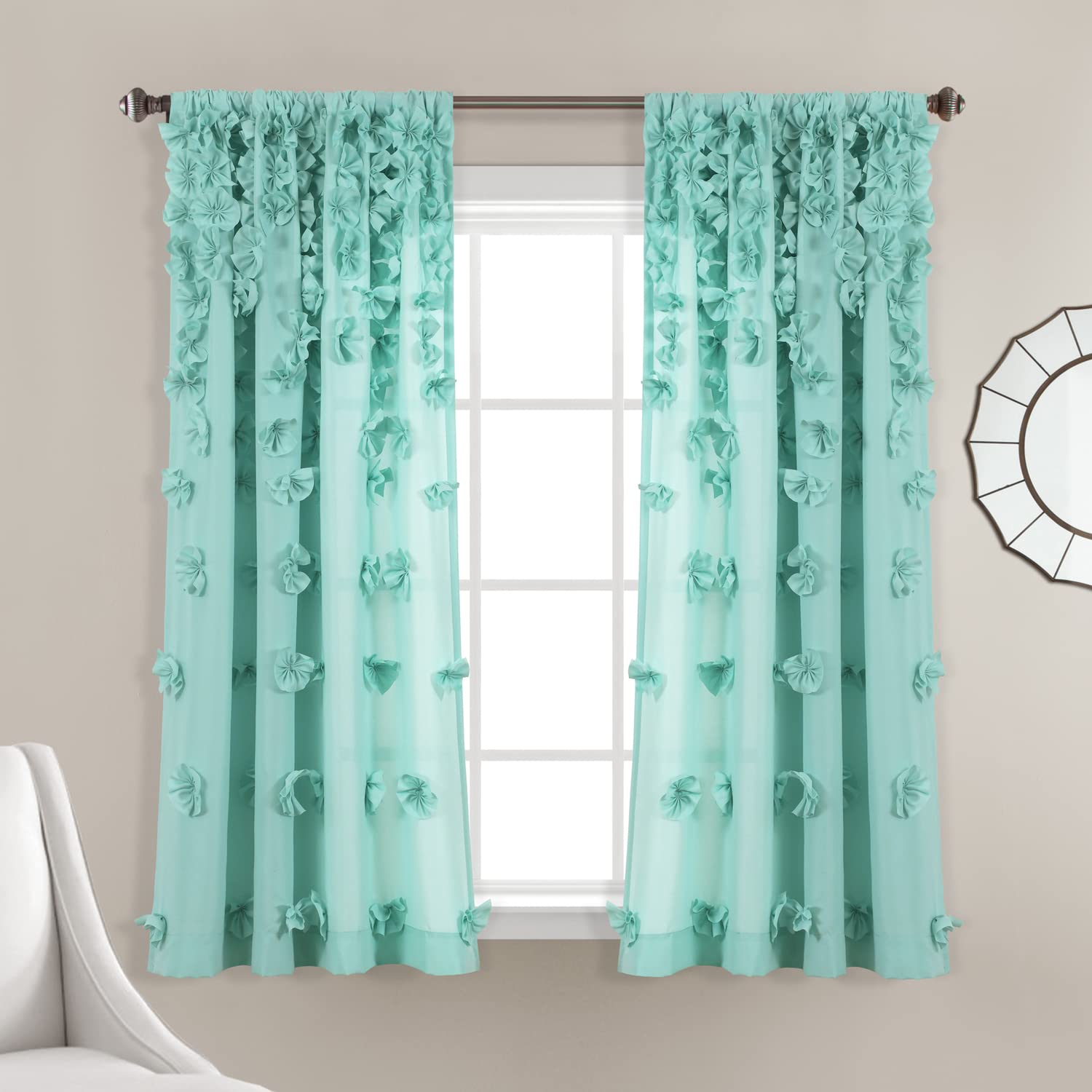 Charming Handmade Bow Details - Elegant Light Filtering Curtains