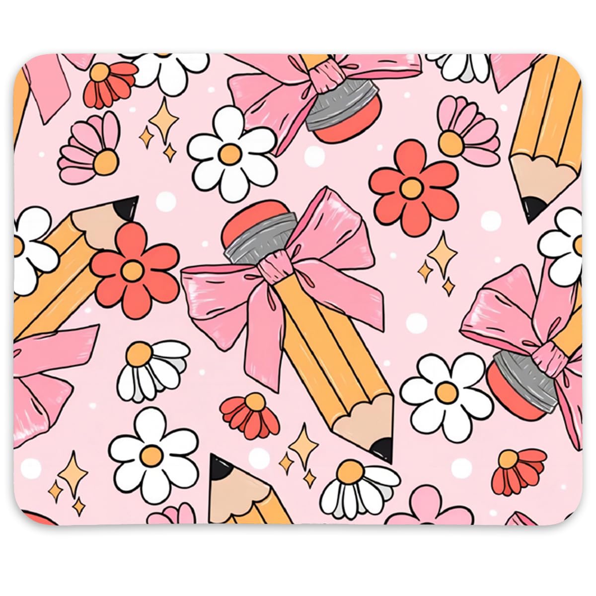 Coquette Bow Mouse Pad, Trendy Mouse Pad, Preppy Cute Mouse Pad for Desk Home Office & Gaming, 9.5x7.9 inches