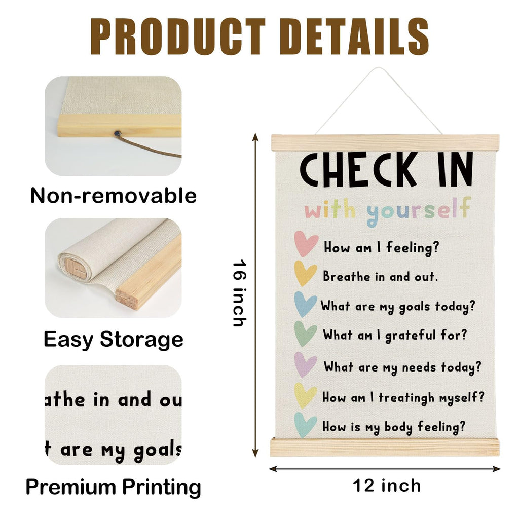 Coquette Teacher Wall Decor - Preppy Teacher Wall Art with Wooden Poster Hanger, for Office & Classroom, 12x16 Inch