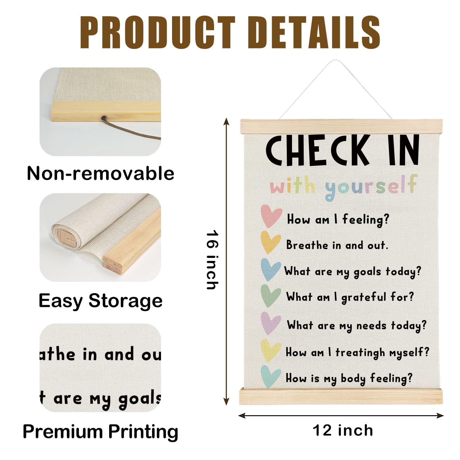 Coquette Teacher Wall Decor - Preppy Teacher Wall Art with Wooden Poster Hanger, for Office & Classroom, 12x16 Inch