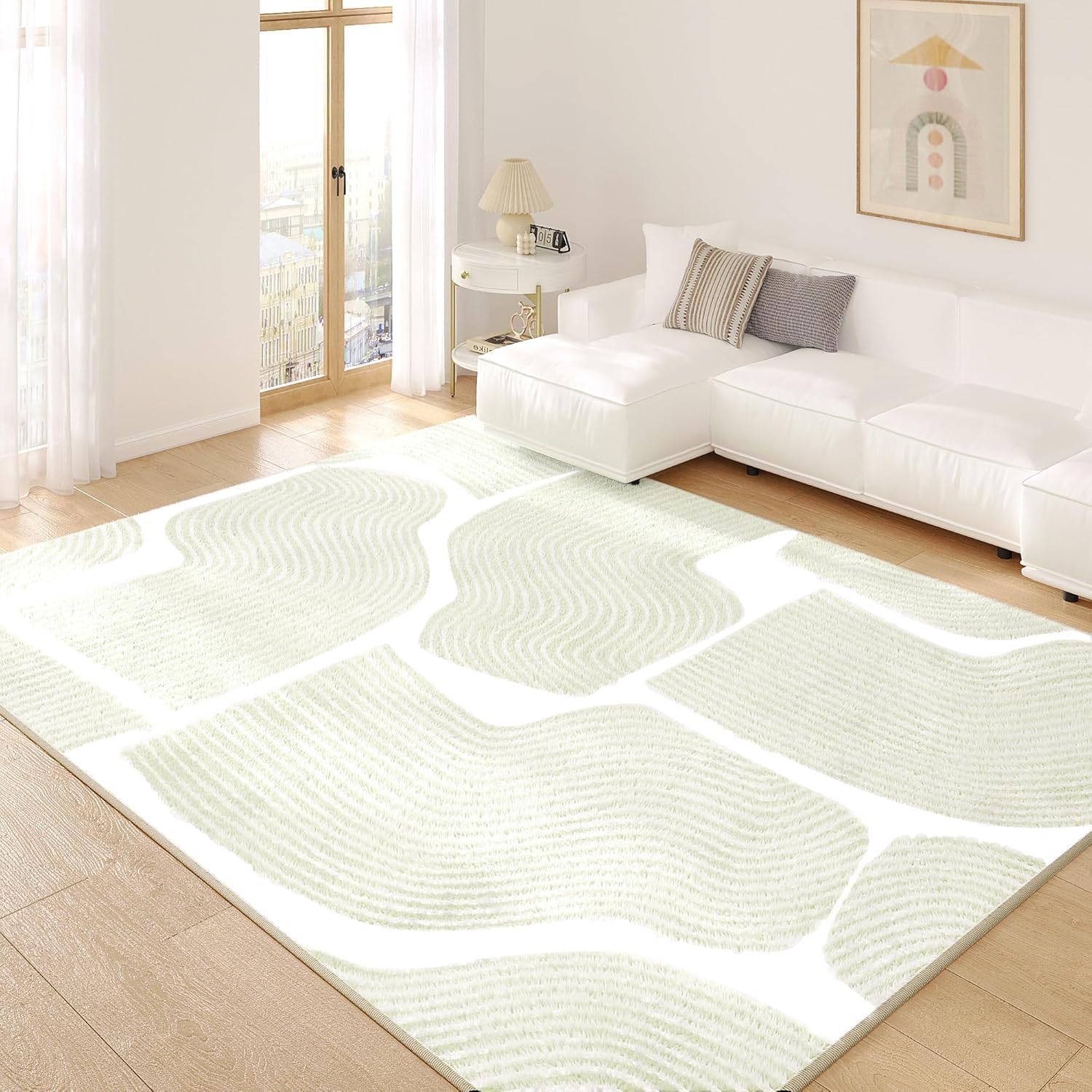 Zen Garden Area Rug - Ultra Soft Area Rug, Non Slip, Stain Resistant Living Room Rug, Washable Area Rugs for Living Room, Rugs for Bedroom