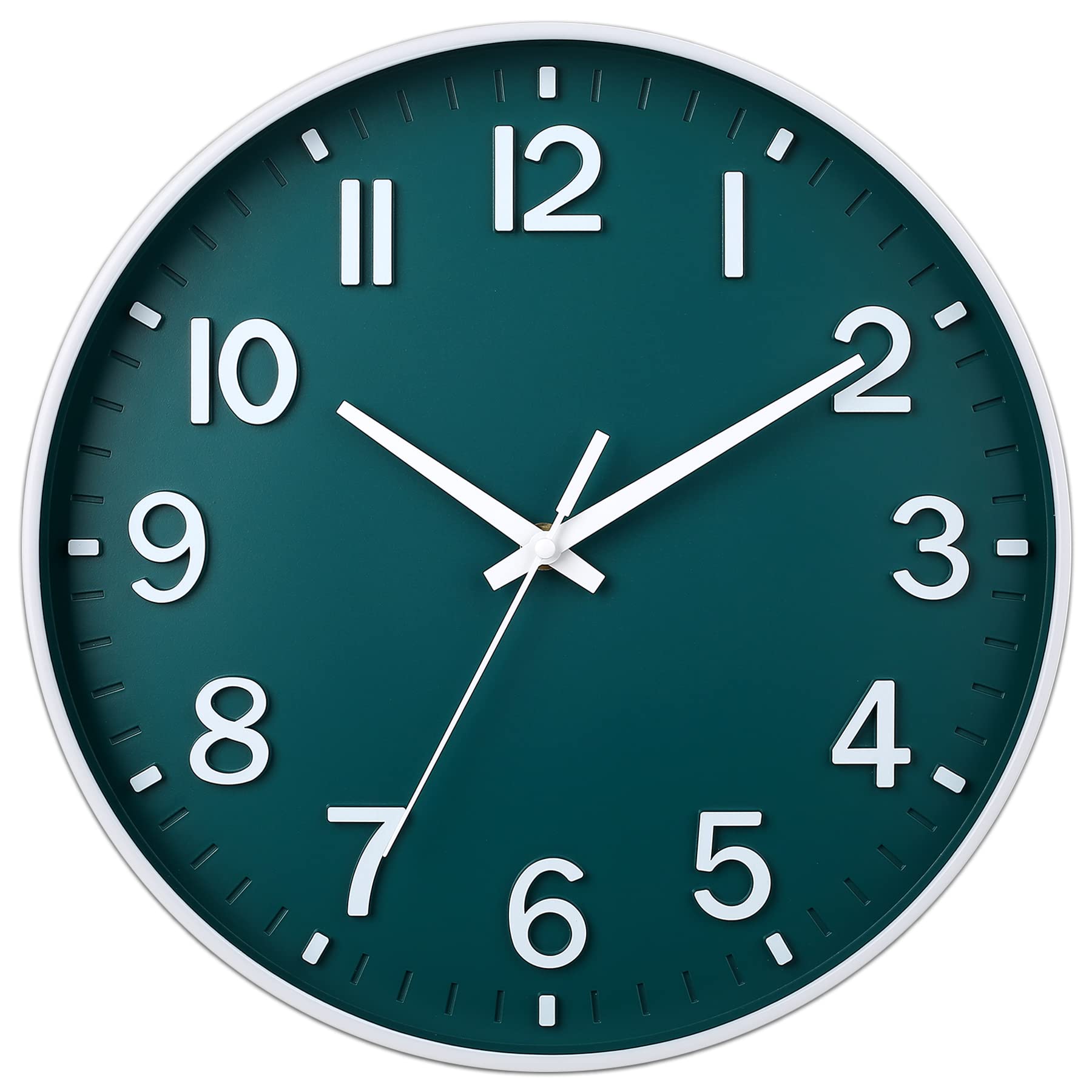 Wall Clocks Battery Operated - 12 inch Silent Non Ticking Modern