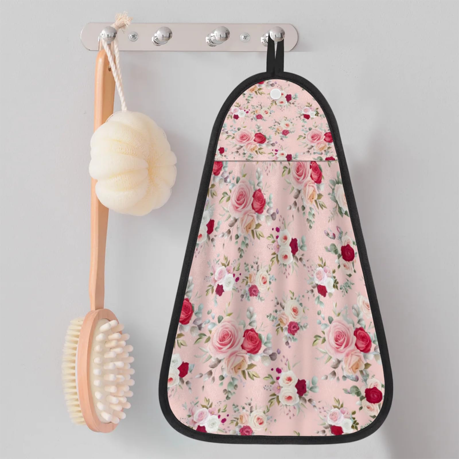 Hand Towels for Bathroom Quick Absorbent Hand Towel with Hanging Loop Washcloths for Kitchen Laundry Decor