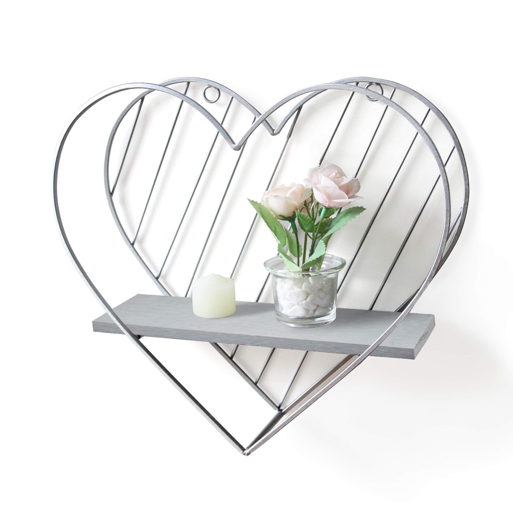 Heart-Shaped Floating Shelf â€?Funky Wall Organizer for Trinkets, Aesthetic Room Decor