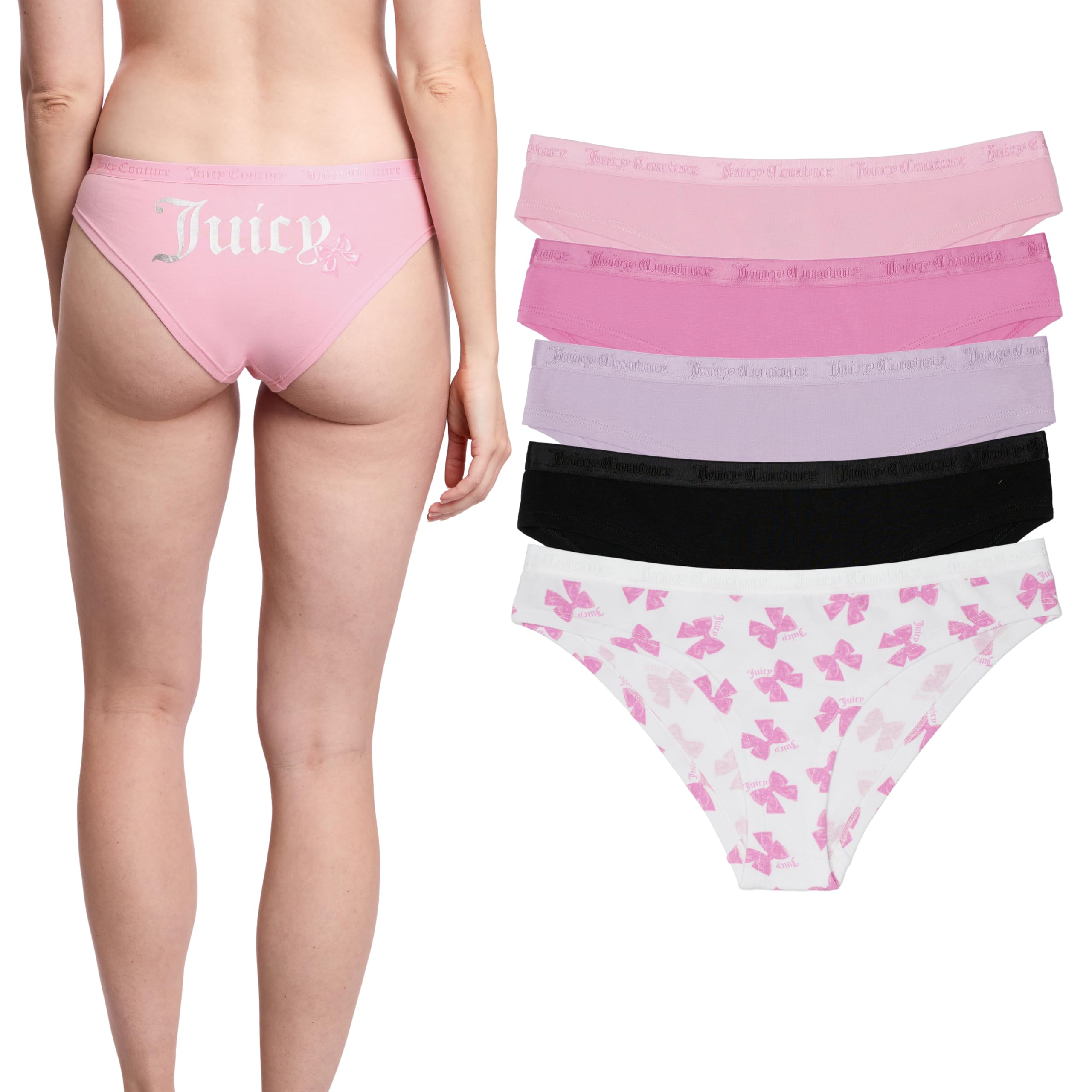Juicy Couture Women's Cotton Underwear Set 5 Pack