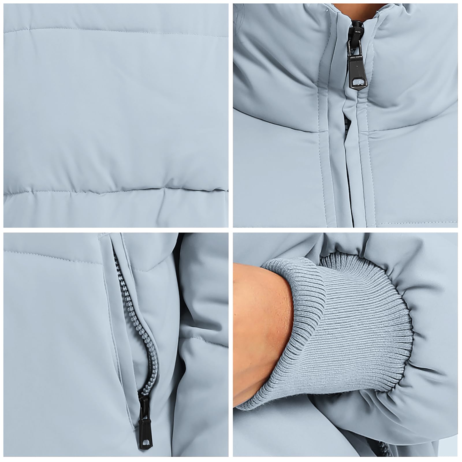 Women's Winter Baggy Zip Puffer jackets Short Down Jacket Coat