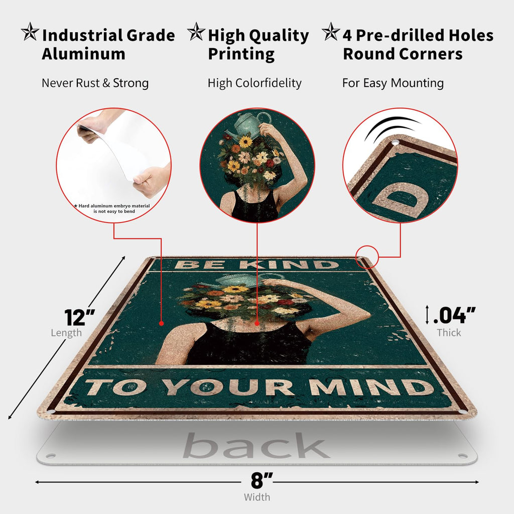 Room Decor Aesthetic A Few Daily Affirmations Motivational Wall Art, 8X12 Inches