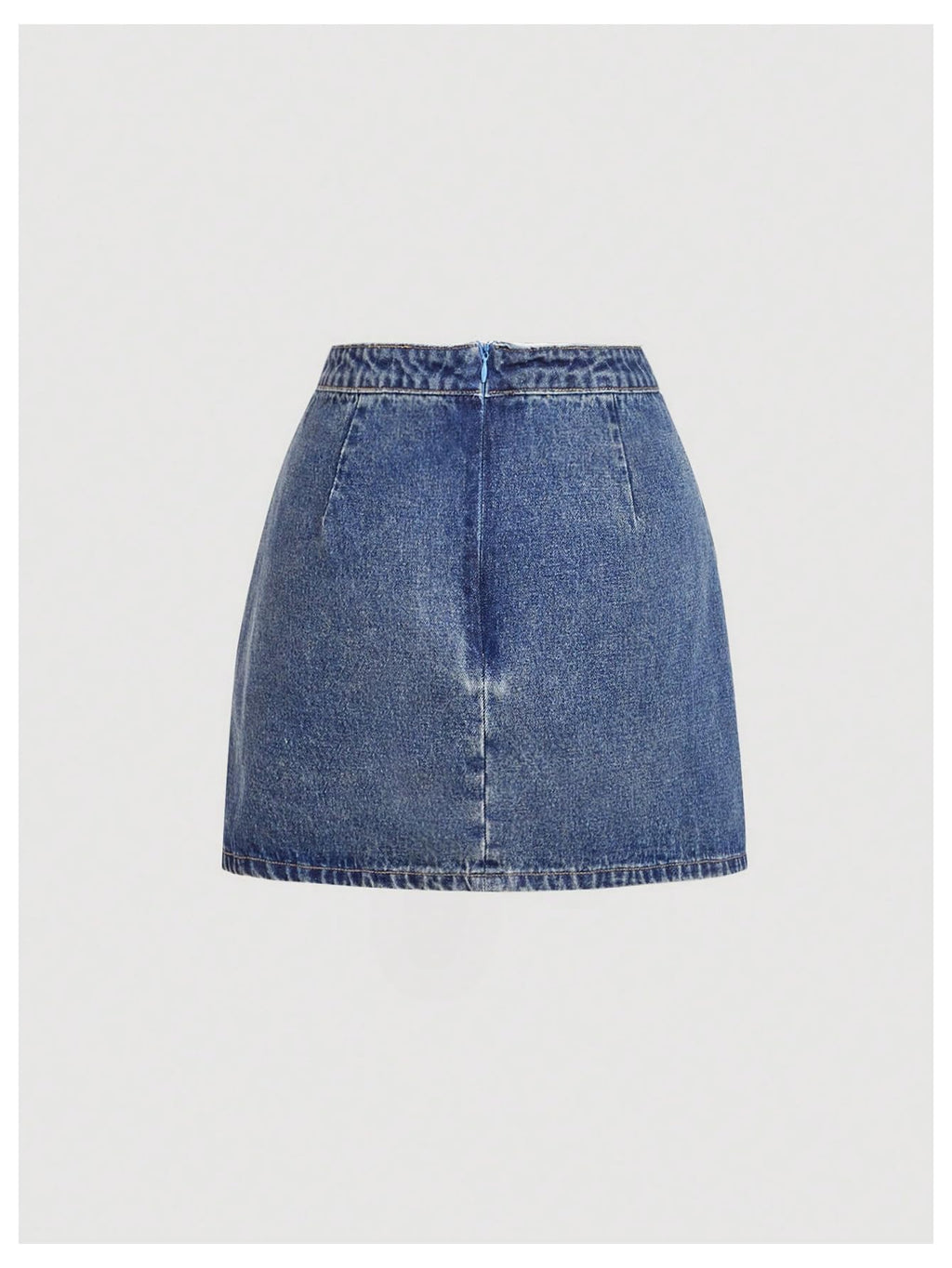 Women's High Waisted Big Bow Wrap Front Mini Bodycon Denim Skirts