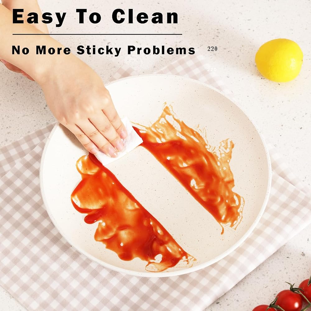 Pink Grey Non-stick Pot And Pan Sets With Removable Handle, Ceramic Cookware Set Detachable Handle, Induction Kitchen