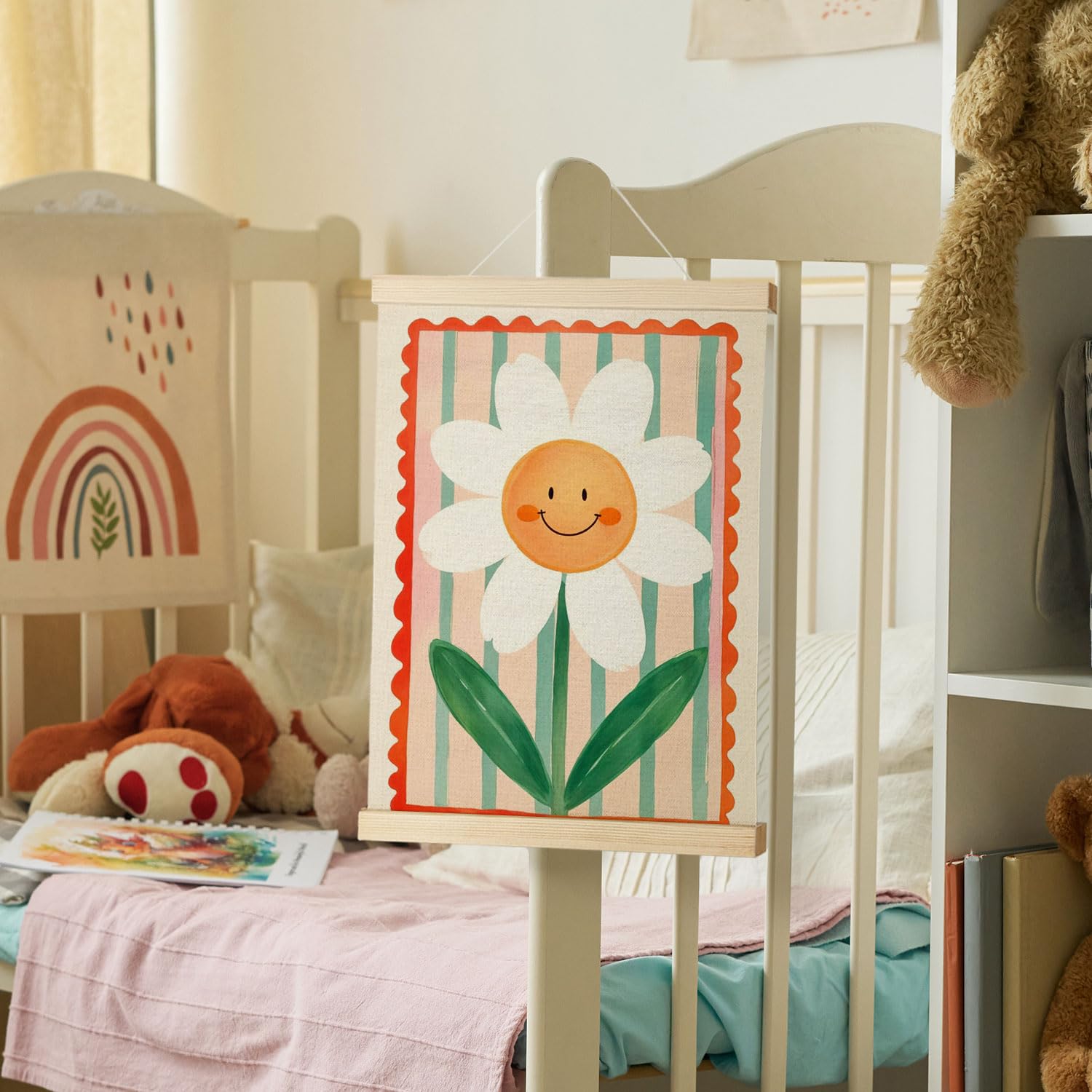 Coquette Teacher Wall Decor - Preppy Teacher Wall Art with Wooden Poster Hanger, for Office & Classroom, 12x16 Inch