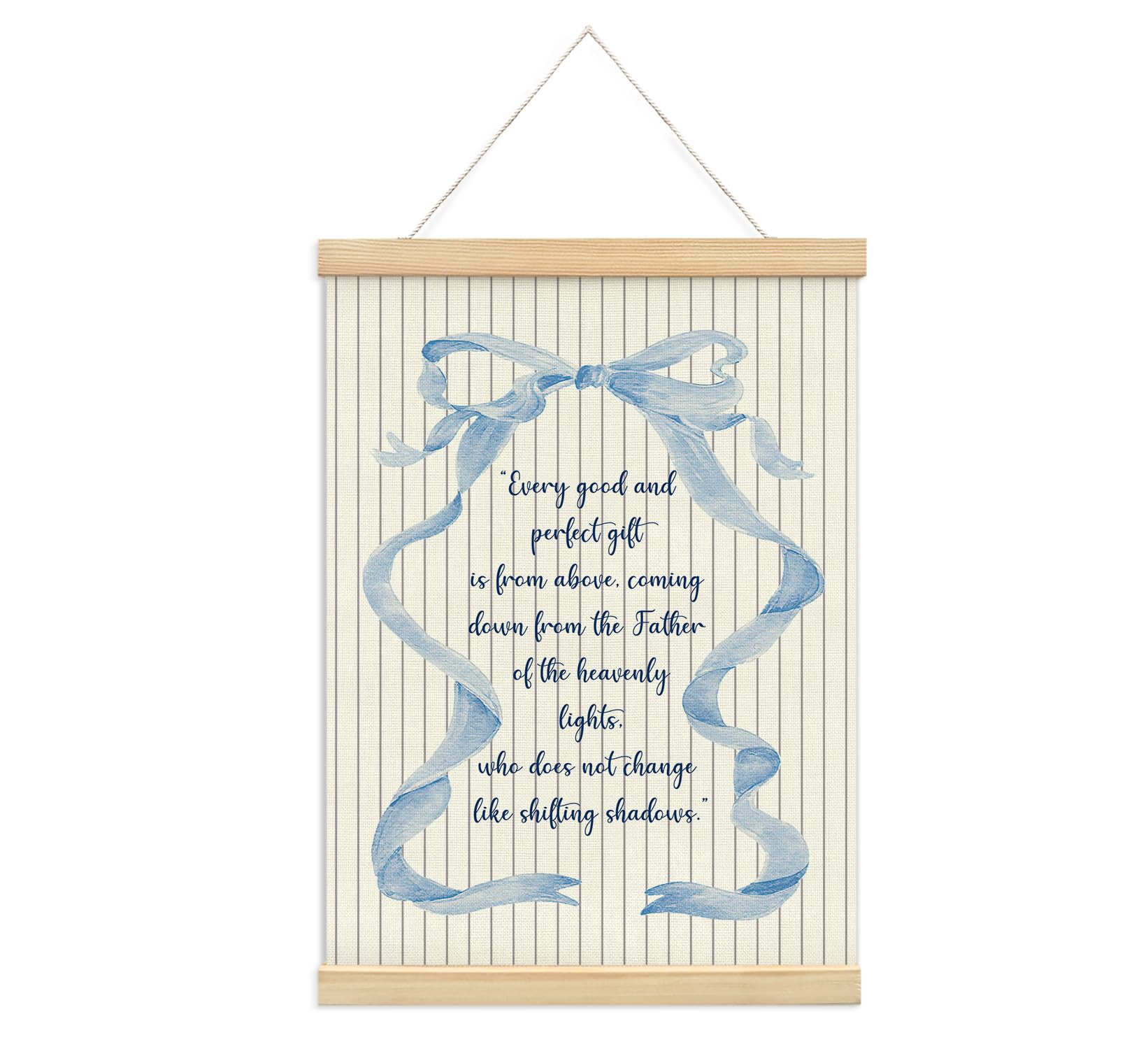 Trendy Bows Pink Coquette Scripture Wall Art Poster Hanger Frame, Christian Bible Verses Posters Wall Art Decor