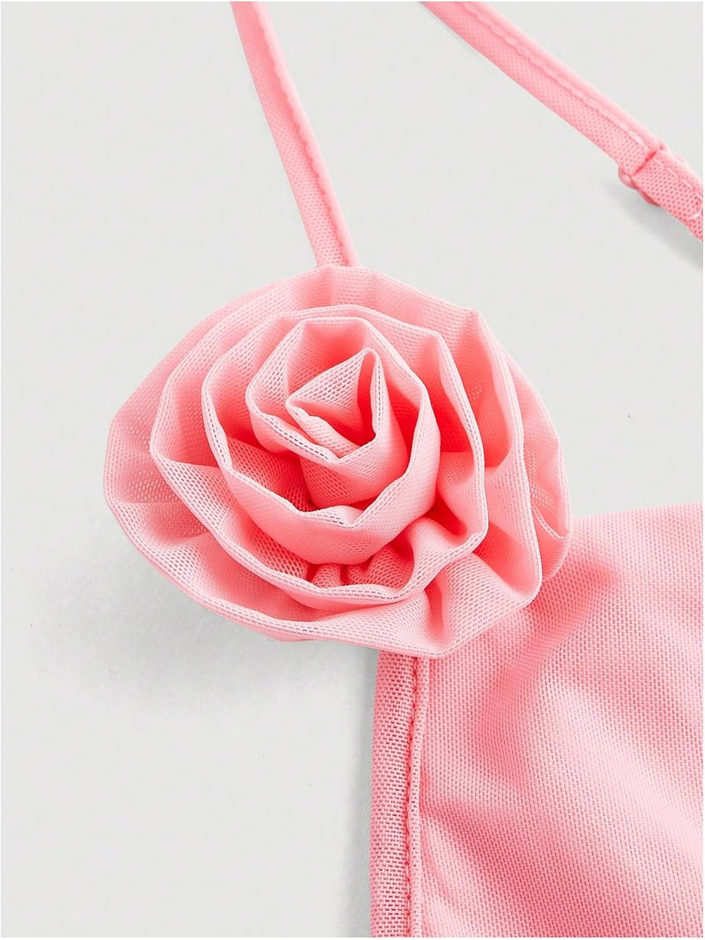 Women's 3D Floral Cowl Neck Ruched Mesh Cami Top Asymmetrical Ruffle Hem Camisole