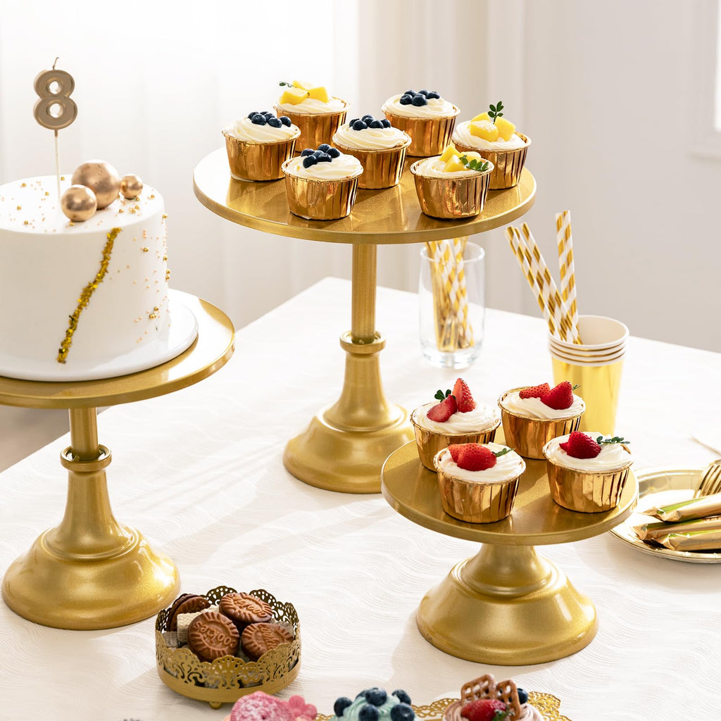 Cake Stand, Cake Stand Set Disc Diameter 8" 10" 12", Perfect Dessert Table Display Set, 3 Pcs