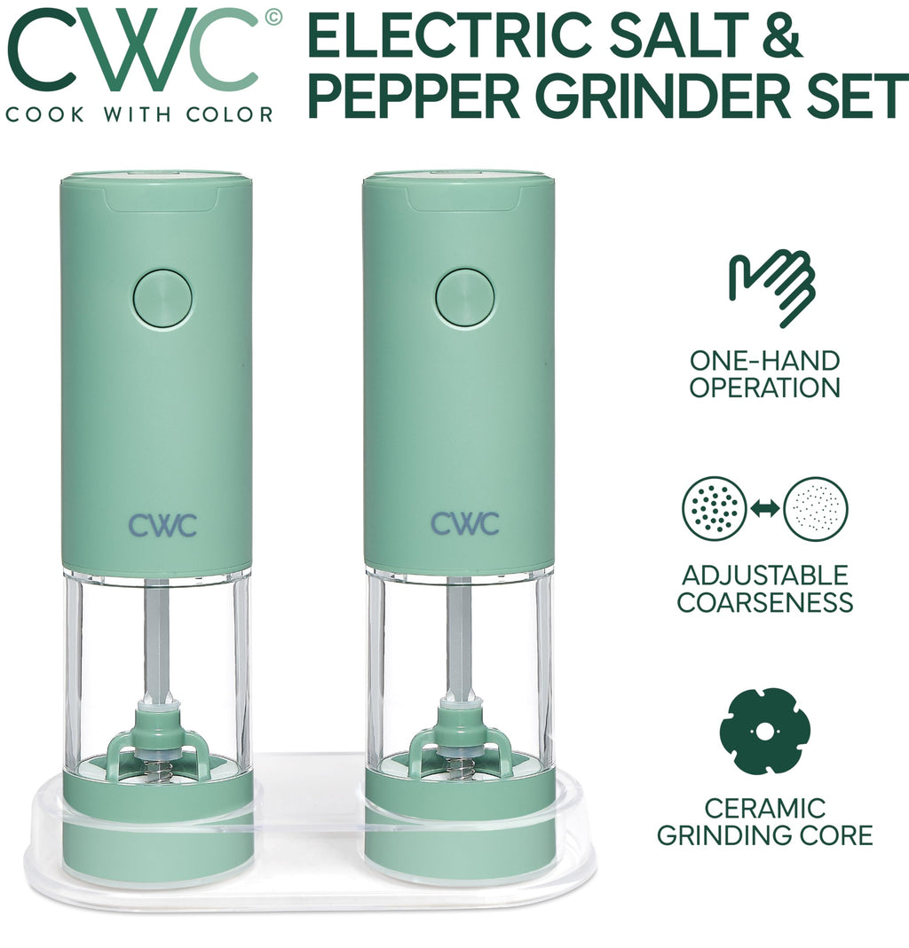 Electric Pepper & Salt Shaker Set of 2 Grinders