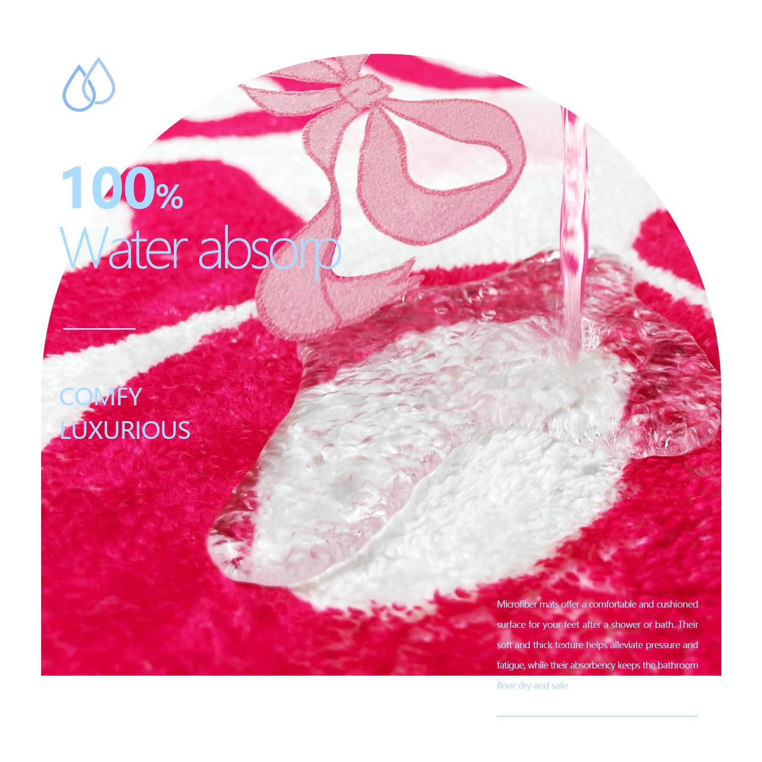 You Look Good Bath Mat Cute Bow Funny Bathroom Rug, Soft Absorbent Water Non Slip, Superior Washable Microfiber Cool Shower Preppy Decor Rug (21"x25")