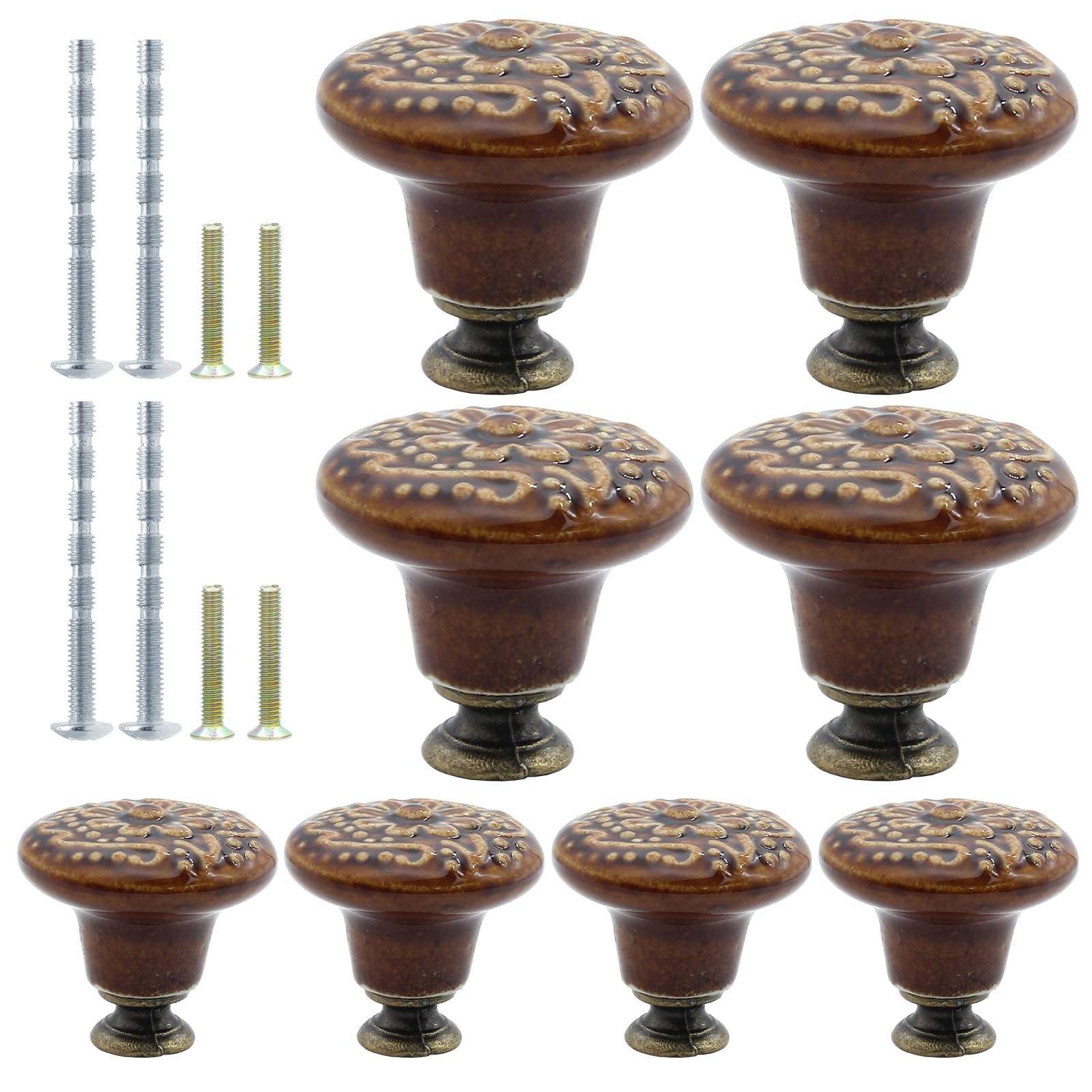 Ceramic Knobs, Vintage Kitchen Cabinet Knobs Pulls Retro Ceramic