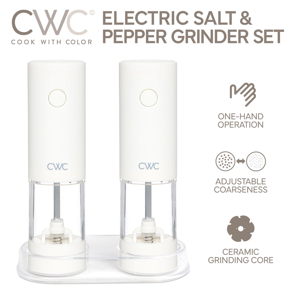 Electric Pepper & Salt Shaker Set of 2 Grinders