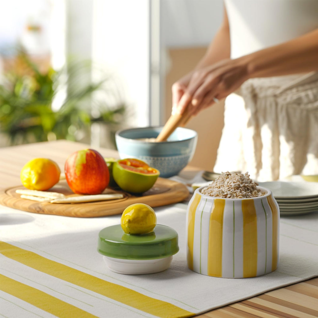 Cookie Jars with Lid Airtight, Hand Painted Ceramic