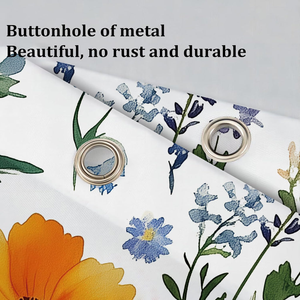 Cute Shower Curtain for Bathroom Modern Aesthetic Funky Decorative, Pretty Chic Cloth Set with Hooks, 72x72 Inch