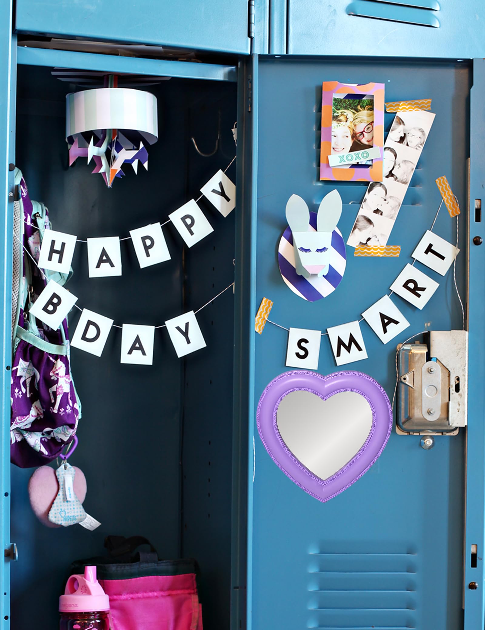 Heart Magnetic Locker Mirror, 6.9"x7.3"