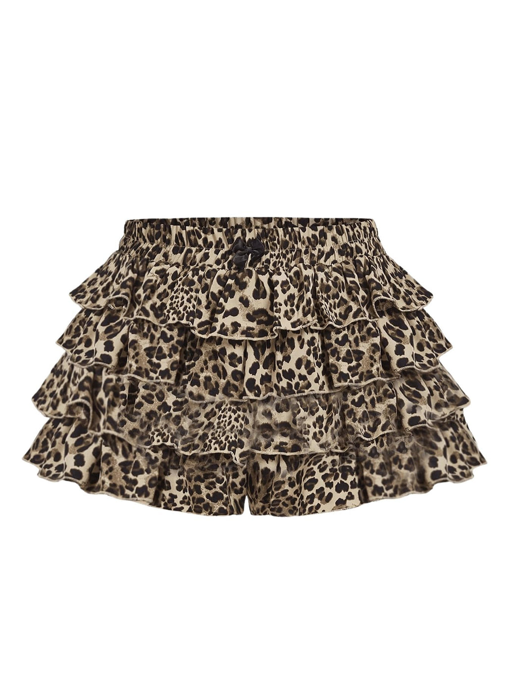 Women's Plus Size Ruffle Bloomers Shorts Y2k Leopard Layered Lolita Pumpkin Bottoms Mini Shorts