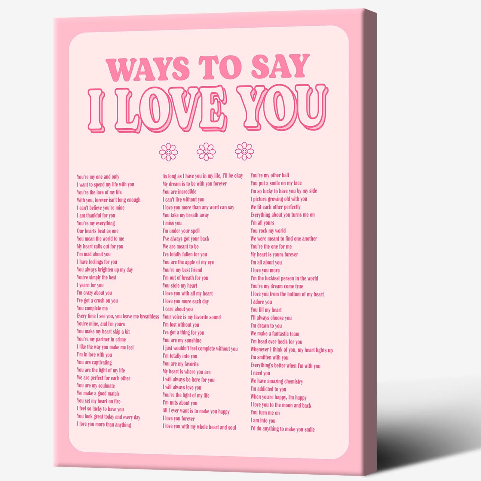 Colorful Aura Retro Canvas Wall Art Cute Pastel Wall Decor