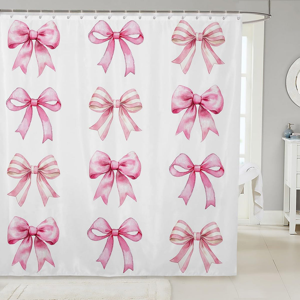 Kawaii Ribbon Bow 72" Wx72 L Shower Curtain