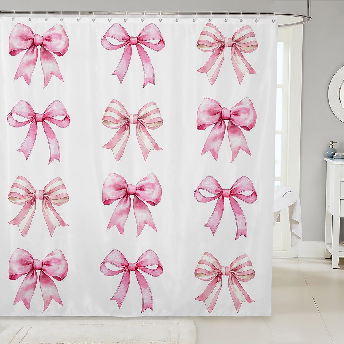 Kawaii Ribbon Bow 72" Wx72 L Shower Curtain