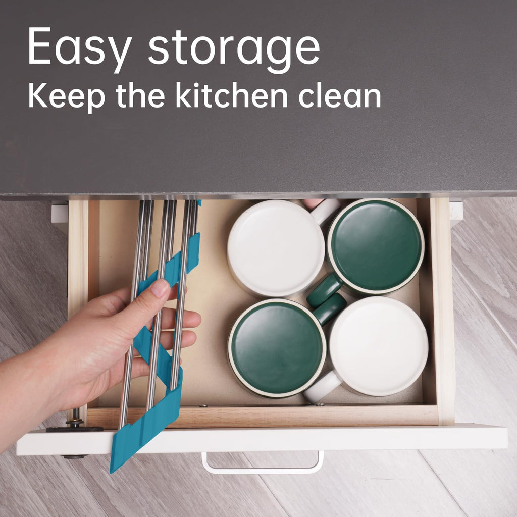 Triangle Foldable Dish Drying Rack, Small Roll-Up - Stainless Steel Over Sink Drainer for Kitchen Sink Corner, Rustproof