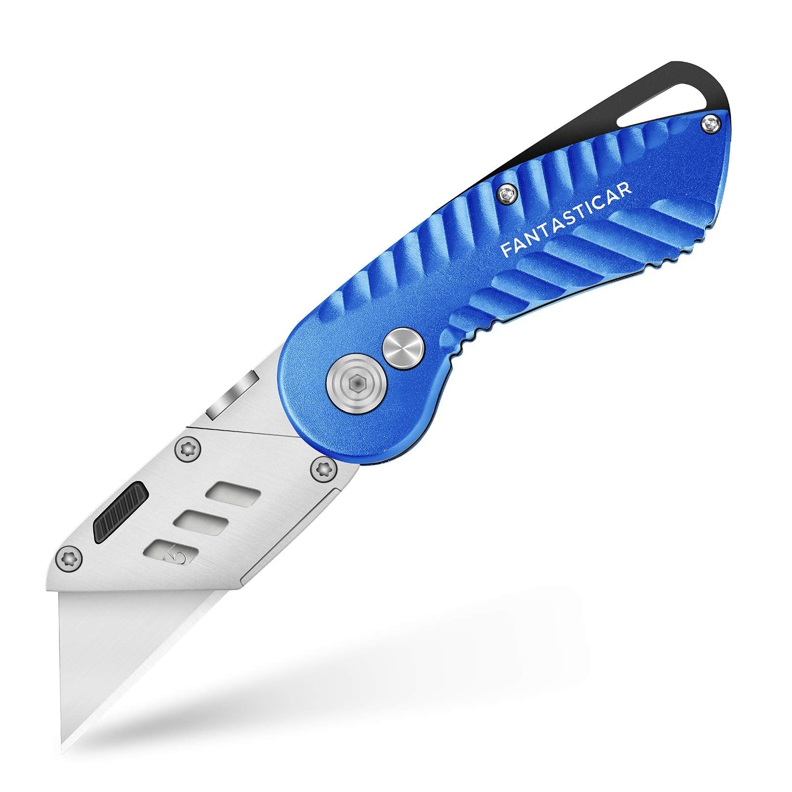 Folding Utility Knife, Cute Metal Box Cutter with Extra 5 Sharp Blades, Quick Blade Change, and Preminium Gift Packaging, for Cardboard Opener, Paper Cutter