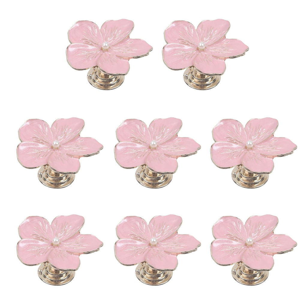 Flower Metal Knobs for Drawer, Dresser, Mounting Screws, 4 PCS 1.7inch