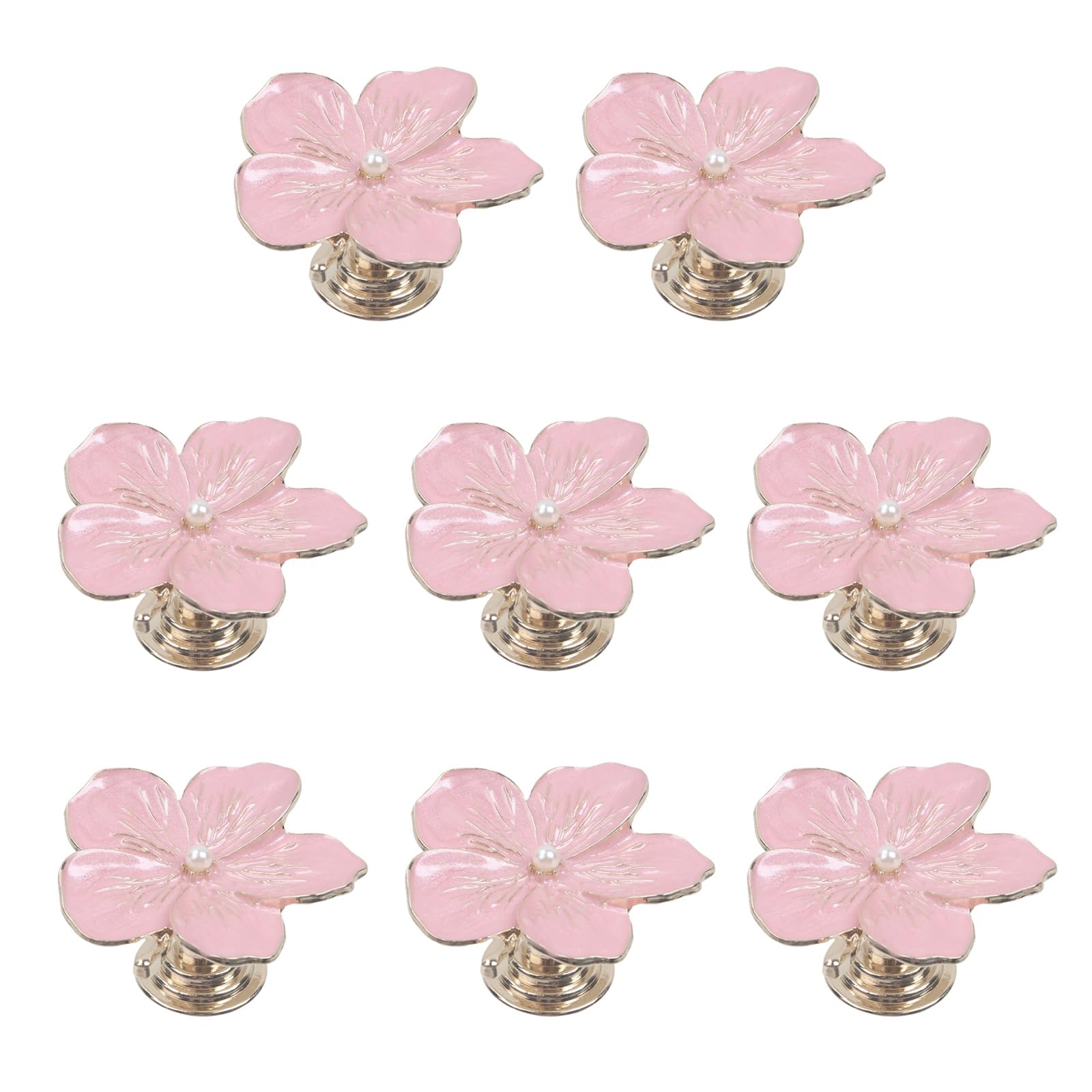 Flower Metal Knobs for Drawer, Dresser, Mounting Screws, 4 PCS 1.7inch