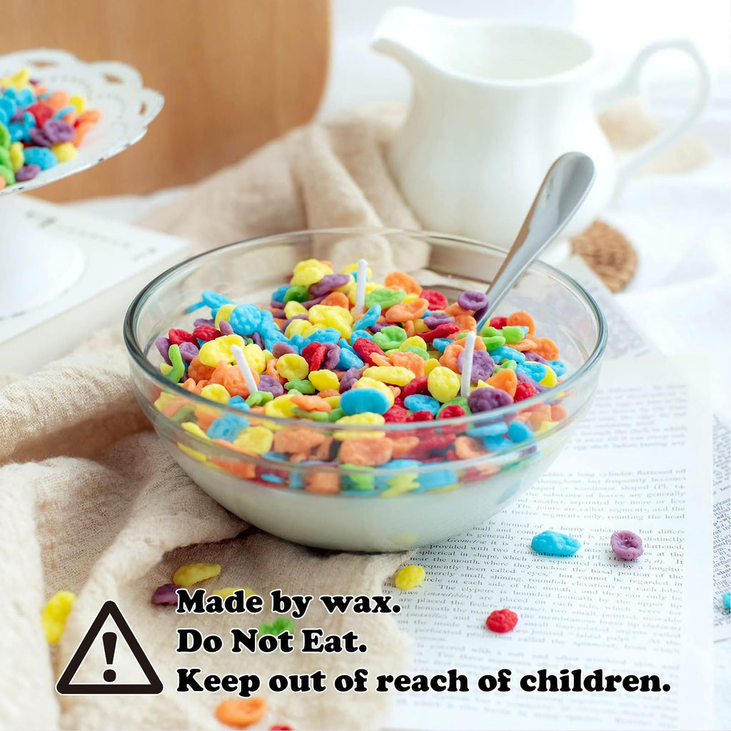 Cereal Bowl with Metal Spoon Scented Soy Candle