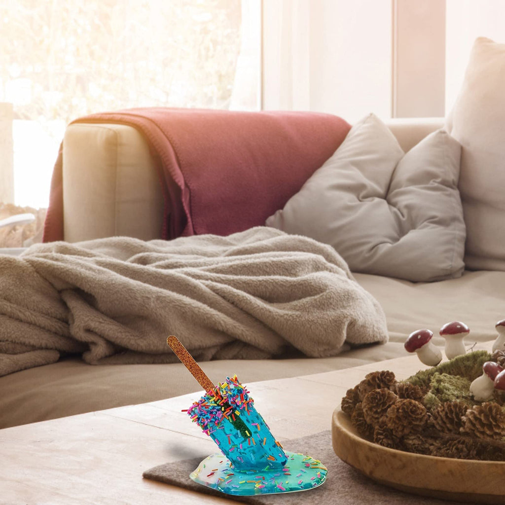 Melting Popsicle Sculpture - Creative Melting Ice Cream Resin Home Decor