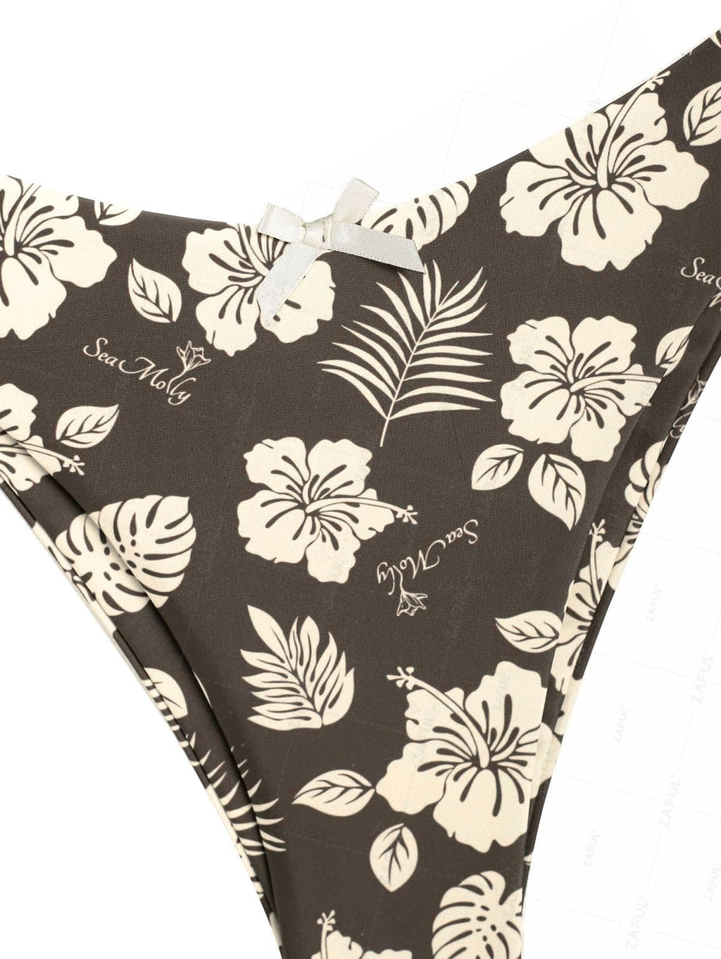 Floral Halter Tied Cheeky Tankini Set