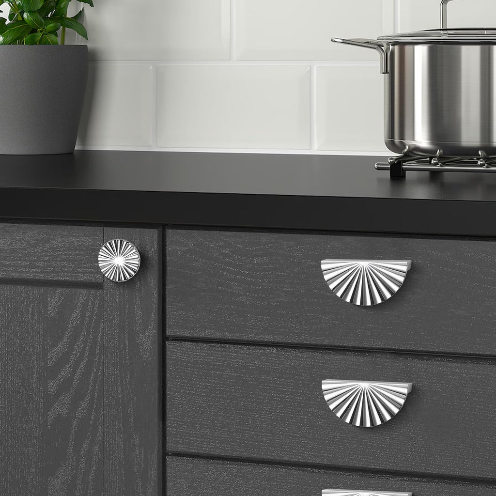 Gold Cabinet Pulls Cup Flat Drawer Handles Sunflower Handle Unique Hardware for Furniture Door Wardrobe Hardware